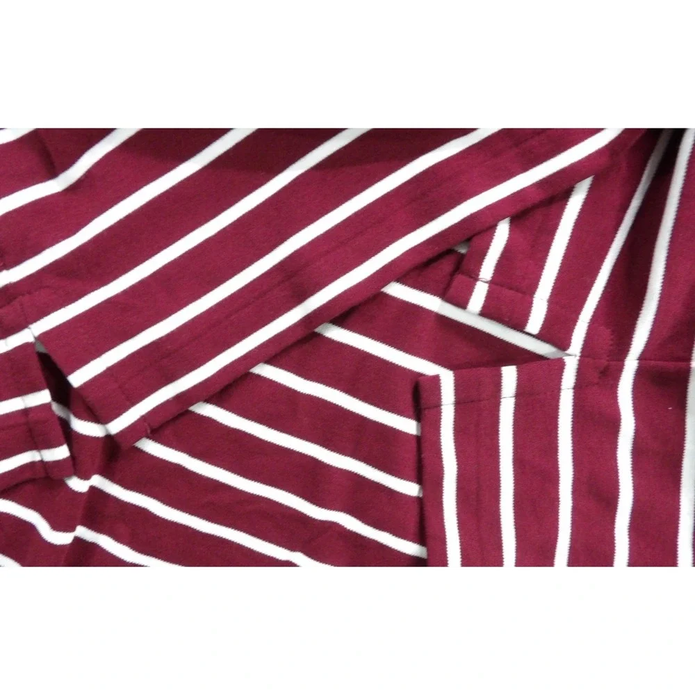 Polo Ralph Lauren Classic Fit Shirt Men XL Burgundy Striped Cotton Pony Logo EUC